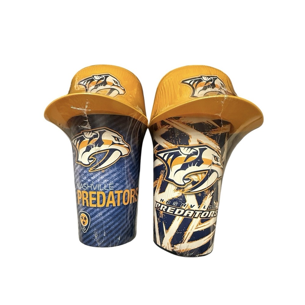 Nashville PREDATORS LET'S GO CAP CUPS NHL Hockey NEW SEALED Set Of 2!